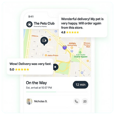 Order tracking interface