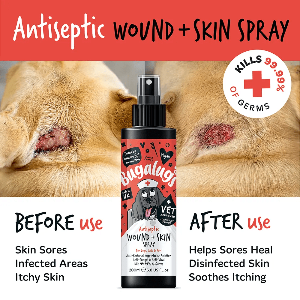 Bugalugs Antiseptic Wound Skin Spray 200ml The Pets Club
