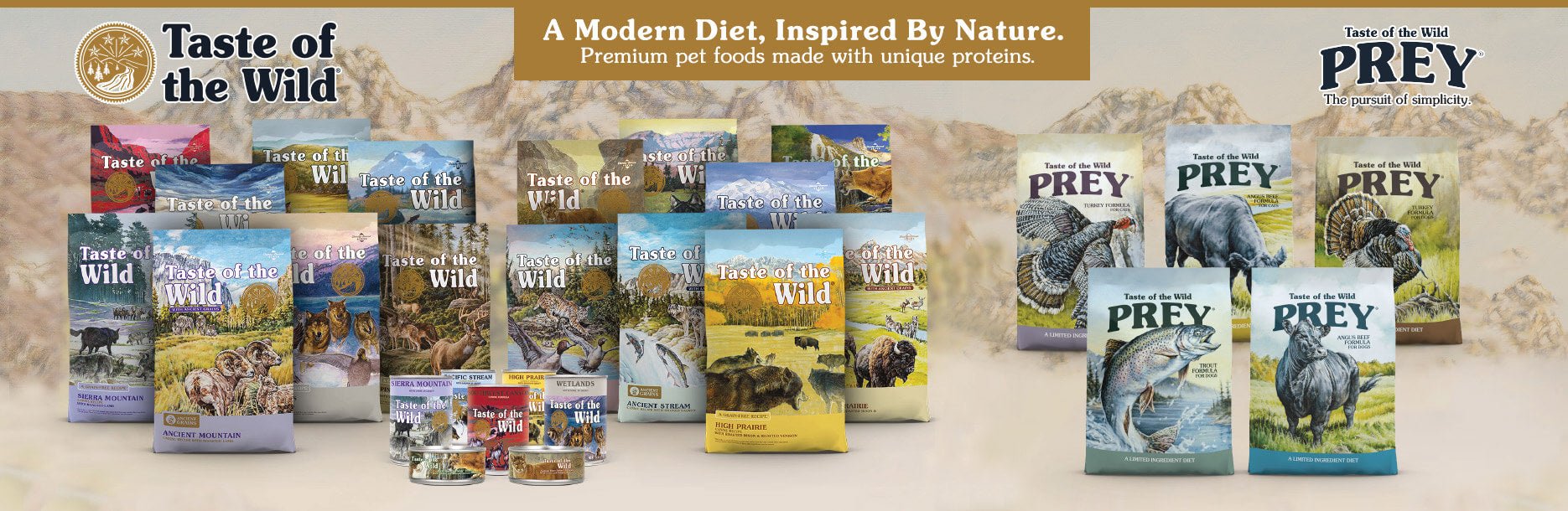 Taste of the Wild, a company that produces high-quality, grain-free pet food inspired by the diet of wild animals