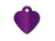 The Hillman ID Tag Heart Small Purple