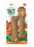 Nylabone Healthy Edibles Longer Lasting Bacon Twin Pack Blister Card Petite