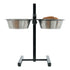 Zolux Adjustable Stand with Stainless Steel Dog Bowls