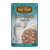 Cat Fest cat food pouch with duck and salmon flavor on a white background