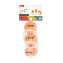 M-PETS HOP! Tennis Ball Dog Toy 5cm 3pcs Orange