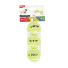 M-PETS HOP! Tennis Ball Dog Toy 5cm 3pcs Yellow