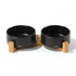 M-PETS OPERA Ceramic Bowls with Bamboo Stand Black