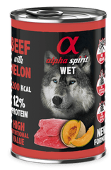 Alpha Spirit Canned Dog Food Beef With Melon - 400g