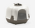 MPS2 Corner Cat Litter Box - 54x40x55cm/Grey & White