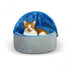 K&H Self-Warming Kitty Bed Hooded Small Blue/Gray 16"/41cm