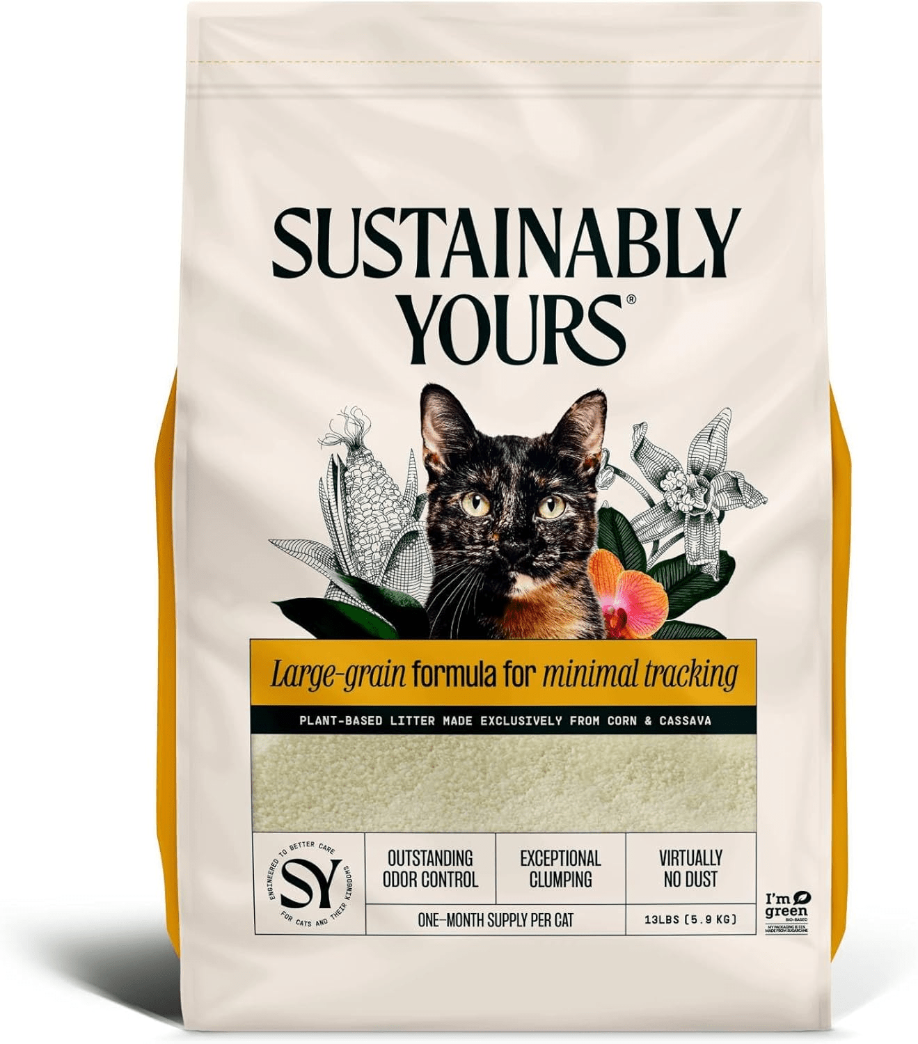 Sustainably Yours Natural Cat Litter Large Grains The