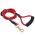 🎁 The Pets Club Durable Travel Nylon Dog Leash with Brass Buckle - Red / L