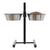 Zolux Adjustable Stand With Stainless Steel Dog Bowls - The Pets Club