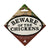 Beware Of The Chicken Cast Iron Oval - ThePetsClub