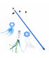 Duvo+ Xmas Playing Rod With 2 Toys Blue Cat Toy - 46,5X19cm
