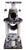 Fauna BONALTI Cat Play Tower Grey with Paw Print - The Pets Club