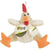 GoDog® Checkers™ Fat White Rooster with Chew Guard Technology™ Durable Plush Squeaker Dog Toy - ThePetsClub