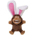 GoDog® Silent Squeak™ Flips Monkey Rabbit with Chew Guard Technology™ Durable Plush Dog Toy