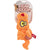 HEAR DOGGY!® Flattie Cat Orange with Chew Guard Technology™ and Silent Squeak Technology™ Plush Dog Toy - ThePetsClub