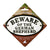 Beware Of The German Shepherd Cast Iron Oval - The Pets Club