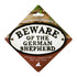 Beware Of The German Shepherd Cast Iron Oval