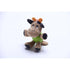 PAWSITIV APRICOT COW WITH RUBBER BALL AND SQUEAKY DOG TOY