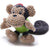 PAWSITIV APRICOT MONKEY WITH RUBBER BALL AND SQUEAKY DOG TOY - ThePetsClub