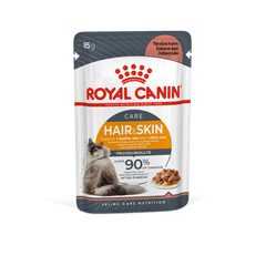Royal Canin Hair & Skin Care in Gravy Wet Cat Food - 12x85g
