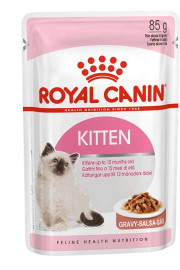Royal Canin Feline Health Nutrition Kitten Gravy Wet Cat Food - 85g