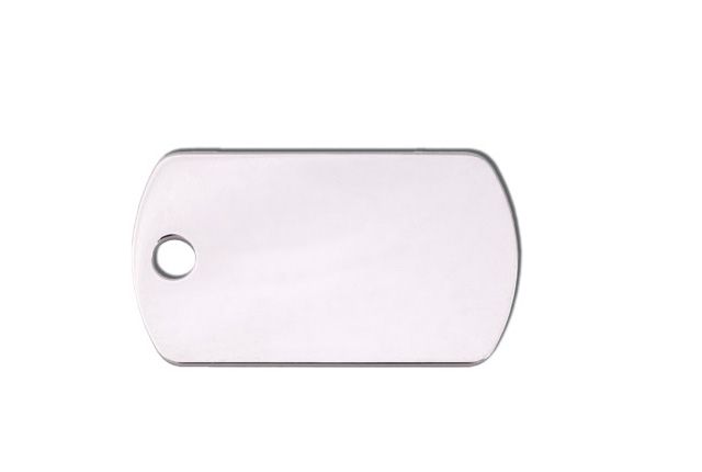 The Hillman ID Tag Chrome Military Tag Small The Pets Club