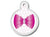 The Hillman ID Tag - Circle Pink Bow With Crystal - The Pets Club