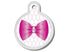The Hillman ID Tag - Circle Pink Bow With Crystal