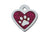 The Hillman ID Tag - Heart Epoxy Pink Glitter Paw- Small - The Pets Club