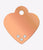 The Hillman ID Tag - Rose Gold Plated Brass Heart with Crystal - The Pets Club