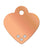 The Hillman ID Tag - Rose Gold Plated Brass Heart with Crystal - The Pets Club