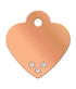 The Hillman ID Tag - Rose Gold Plated Brass Heart with Crystal