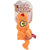 HEAR DOGGY!® Flattie Cat Orange with Chew Guard Technology™ and Silent Squeak Technology™ Plush Dog Toy - The Pets Club