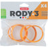 Zolux Rody.3 Connector Ring Banana X4 - Yellow
